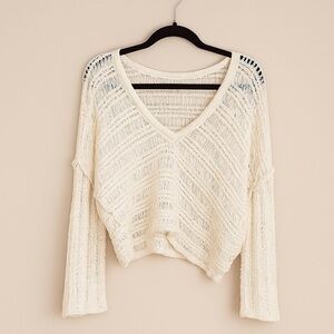 Off White Open Knit Sweater